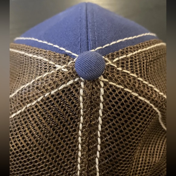 ANGRY ORCHARD Hard Cider Blue/Brown Baseball Trucker Distress Cap Hat Snapback. - Picture 10 of 10